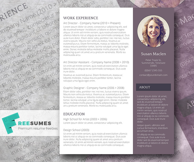 free resume template download word 2018