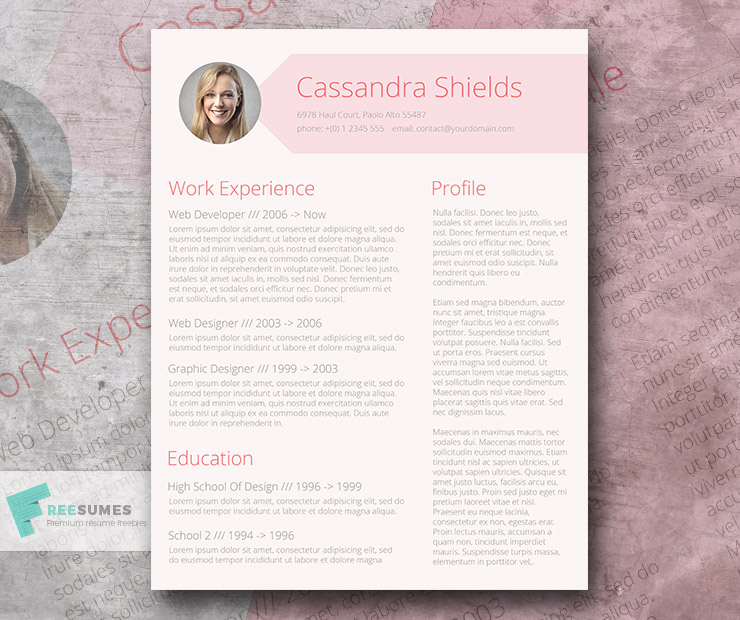 Blush and Pixie The Pink Resume Template Giveaway Freesumes