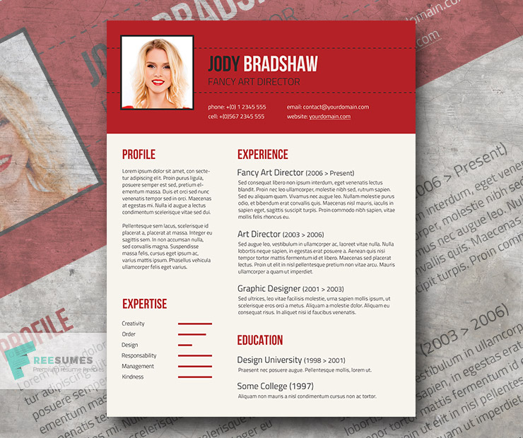 Fancy Resume Template for Free Rubicund Headliner Freesumes