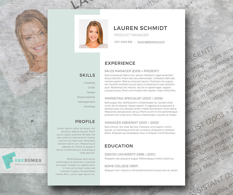 light grayish green resume template