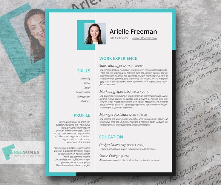 colors and shapes resume design