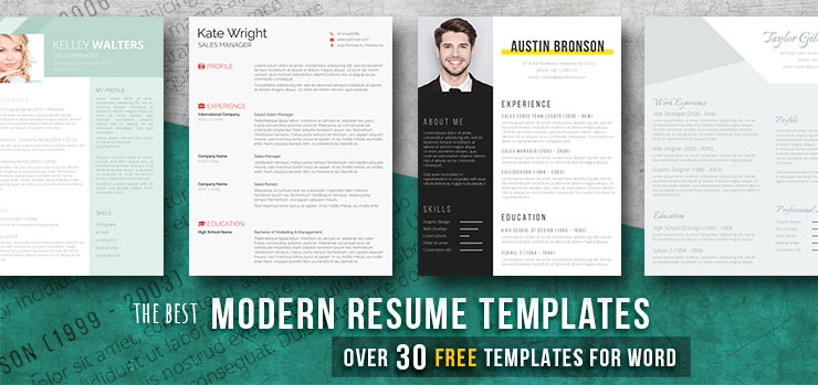 downloadable free modern resume templates for word