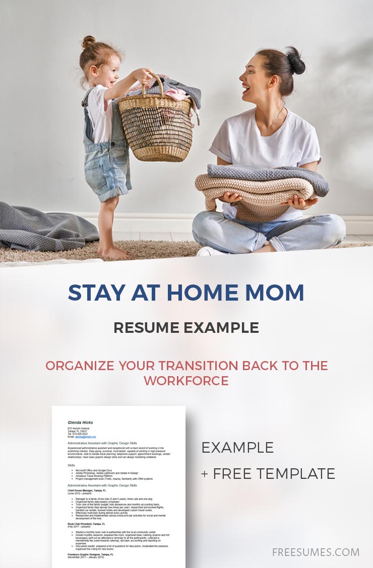 resume for a stay at home mom example