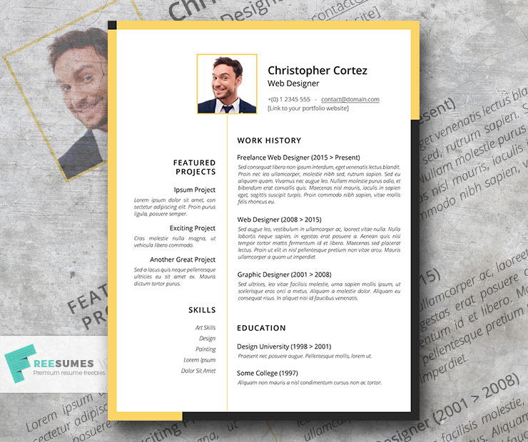 The Freelancer s Resume Creative Resume Template for Independent