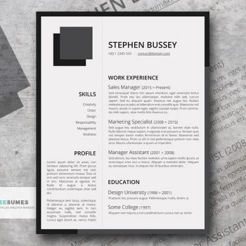 Simple And Basic Resume Templates Free Downloads Freesumes