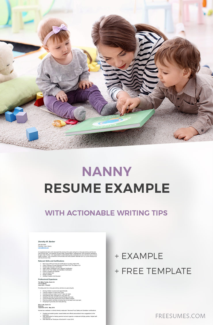 resume examples for nanny