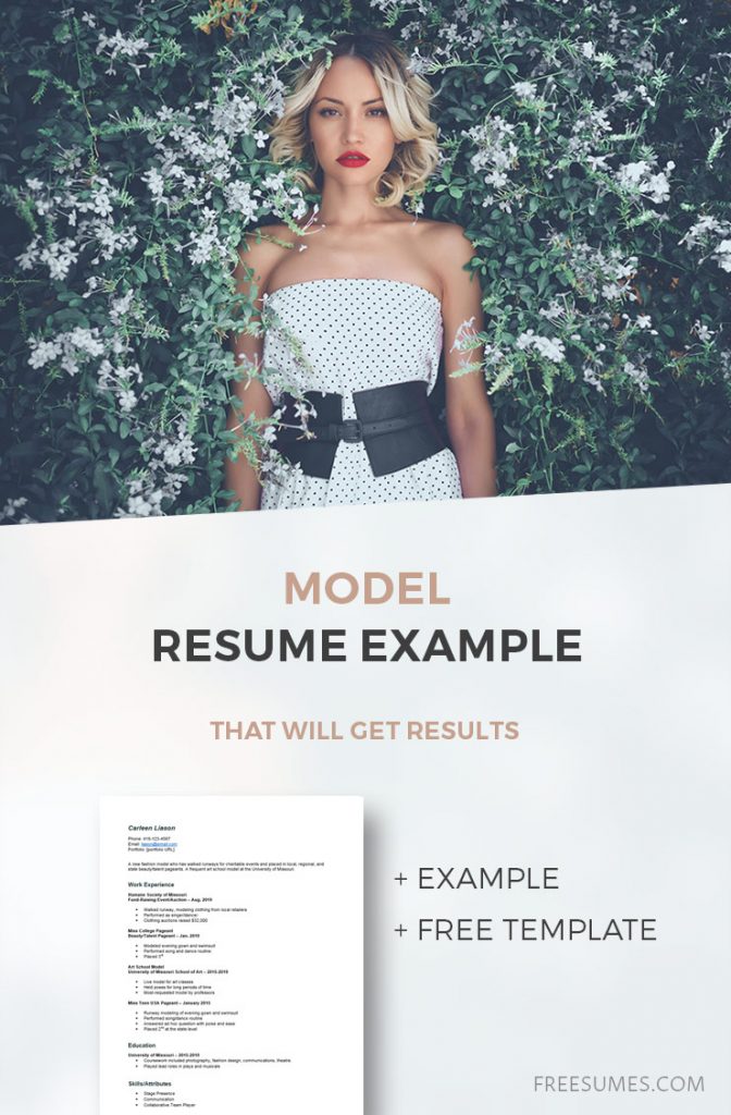 modeling agency resume