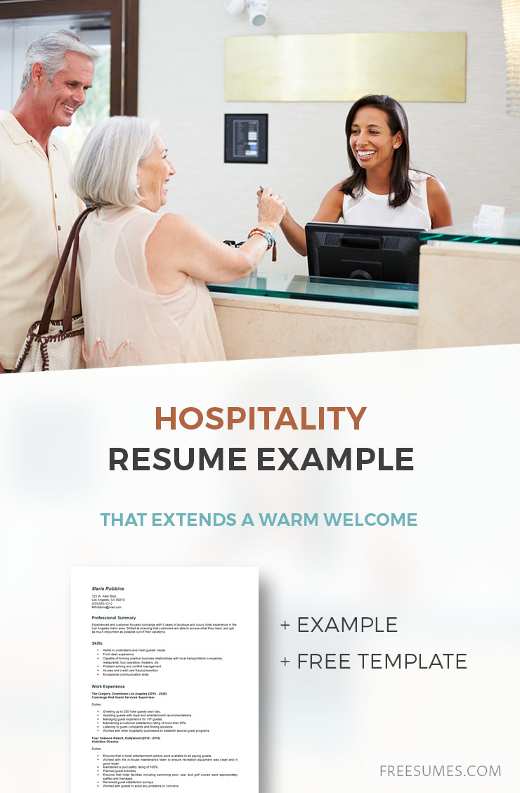 resume sample hospitality